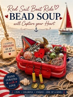 Red Sail Boat Ride Bead Soup 🥣 will Capture your Heart